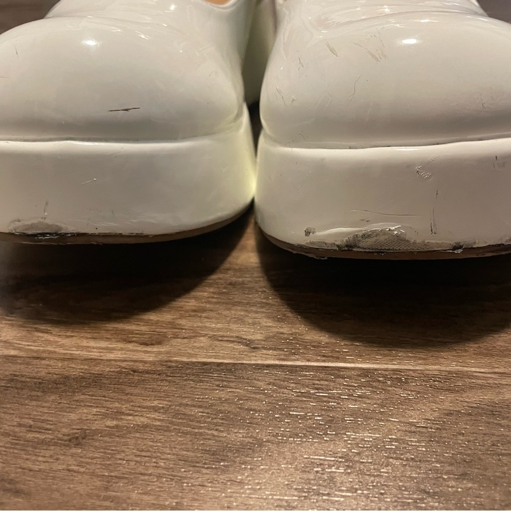 Women's White Platform Mary Jane Shoes - Picture 7 of 12